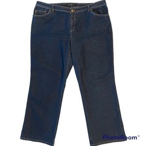 Lafayette 148 Bootcut Straight Leg Jeans Dark Wash Size 16 w/ 29” Inseam Trouser